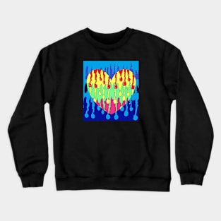 Blue Heart Rainbow 77 Crewneck Sweatshirt